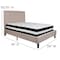 Flash Furniture Roxbury Full Platform Bed Set, Beige SL-BM-18-GG - alternate 3